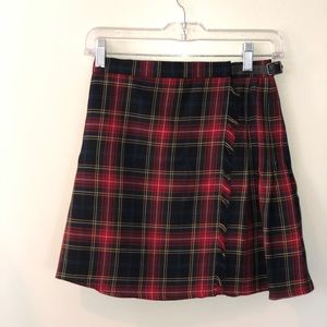 Jones New York Red Plaid Tartan Kilt Skirt (4P)